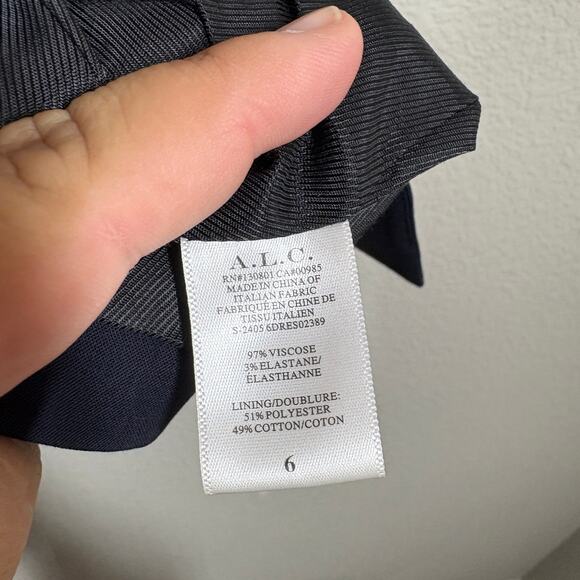 ALC Womens 6 Jocelyn Tailored Mini Dress Maritime Navy Blue Collar Sleeveless - Picture 7 of 9